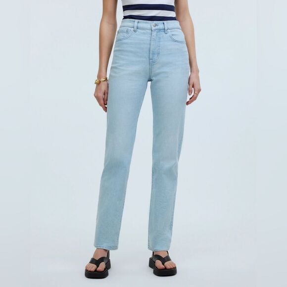Madewell The '90s Straight Jeans in Ward Wash Size 27 High Rise - Picture 1 of 15